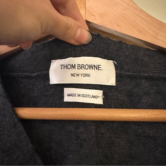 THOM BROWNE 4-bar Cardigan 1/ Men’s S - Picture 5 of 12